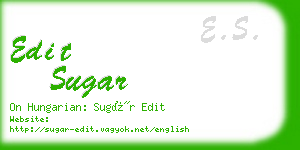 edit sugar business card